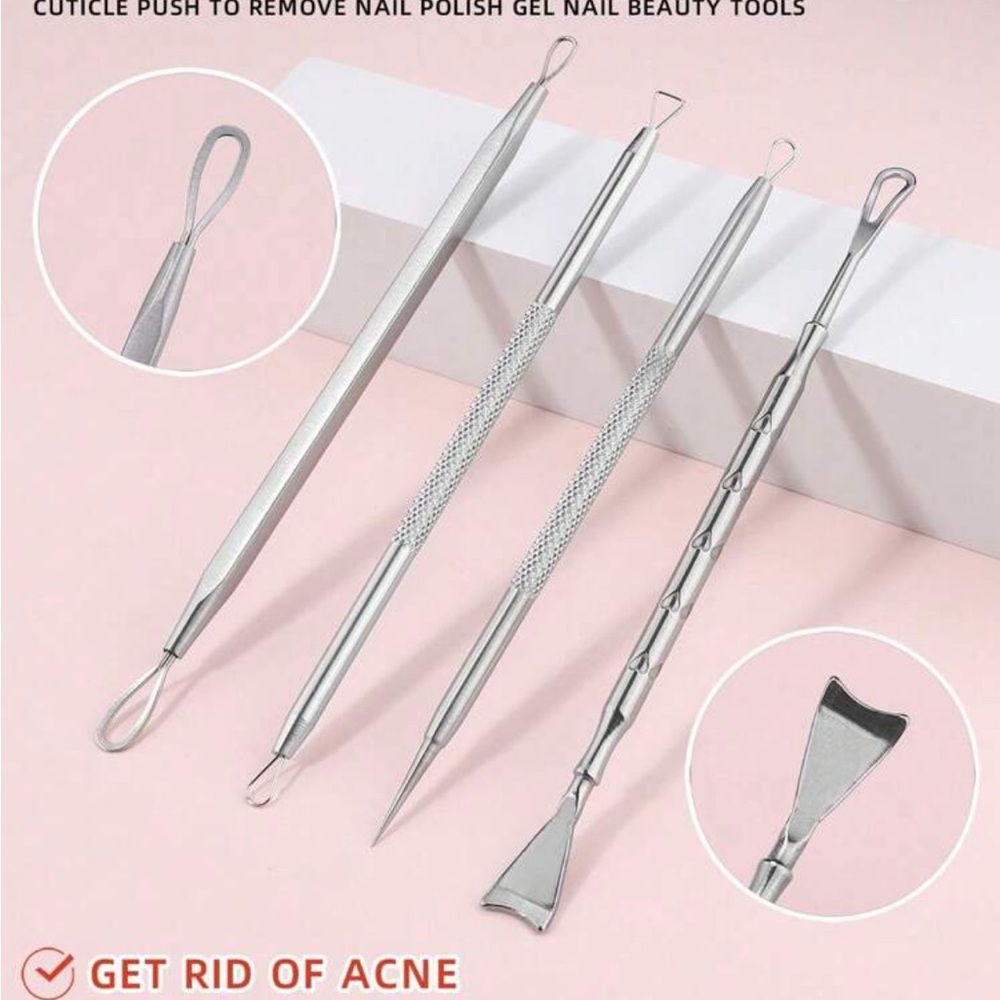 Silver Acne & Blemish Removal Tool Set